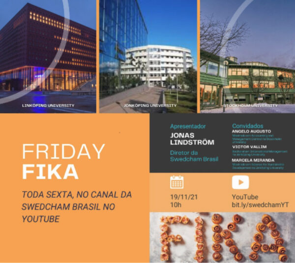 Friday Fika com estudantes brasileiros na Suécia