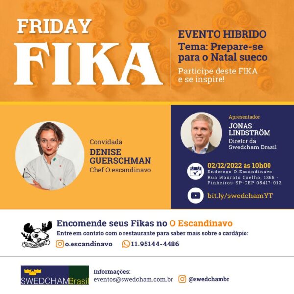 Friday Fika de Natal Presencial no Restaurante Escandinavo!